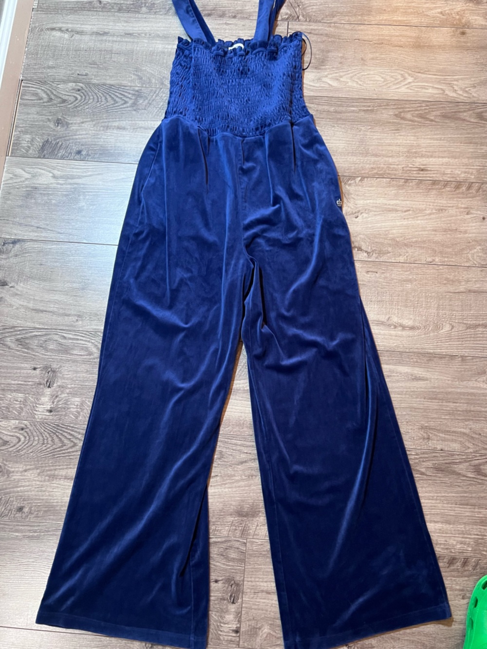 Juicy Couture Navy Velvet Wide-Leg Pants